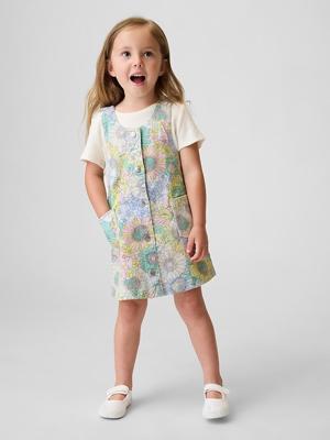 Baby & Toddler Floral Denim Jumper Dress | Gap