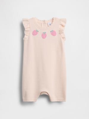 Baby Strawberry Sweater Shorty One-Piece | Gap