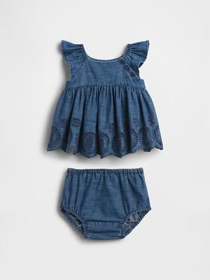 Baby Denim Eyelet Outfit Set | Gap