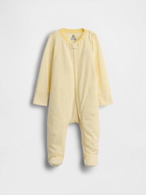 Baby Organic Cotton Footed Zip One-Piece | Gap