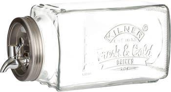 Kilner Glass Beverage Fridge Dispenser, 102oz Slim Drink Jar with Tap | Nordstrom
