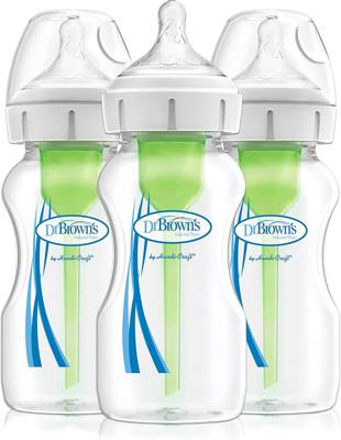 Dr Browns Options+ Anti Colic Wide Neck Baby Bottles, Pack of 3 : Amazon.co.uk: Baby Products