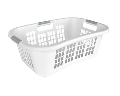 type A Hip Hugging Laundry Basket, Standard, White