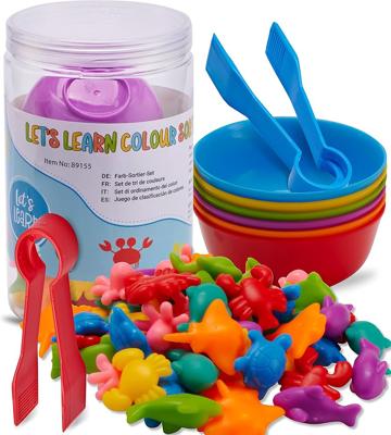 Jaques of London Colour Sorting Toys for Toddlers | Educational Toys for 3 4 5 Year olds | Under the Sea Counting Toys | Montessori Toys | Since 1795