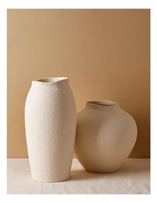 Australian House & Garden Peninsula Textured Ceramic Vase 21cm in Matte White | MYER