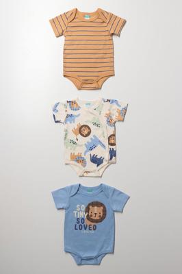 3 Pack Short Sleeve Bodyvests Multicolours | Vests | Ackermans