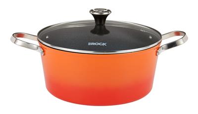 Heritage The Rock Aluminum One-Pot Stock Pot, Dishwasher & Oven Safe, Orange, 7.2qt