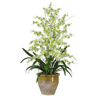Triple Dancing Lady Silk Flower Arrangement 1070 Nearly Natural
