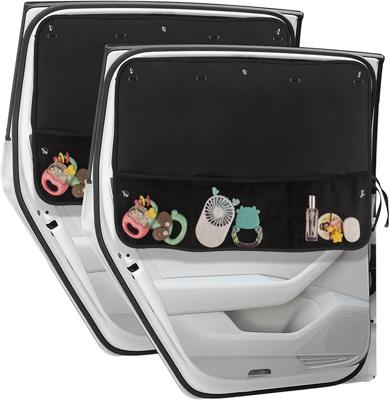 Amazon.com: Car Sun Shade Side Window, 2 Pcs Blackout Car Window Shade for Baby Privacy with Storage Net Pockets Auto Curtains 7 Suction Cups for Heat