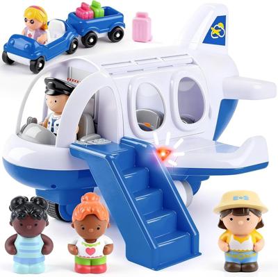 Amazon.com: PLAY Airplane Toy for Kids - Toddler Airplane Toys Travel Plane Toys for Kids 2+ Years Old with Small Figures & Baggage Carrier, Musical T