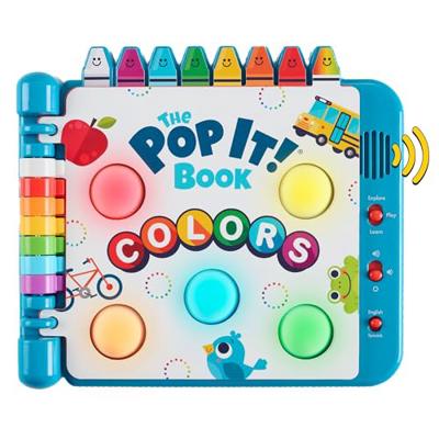 Chuckle & Roar Pop It! Book: Colors – Interactive Sensory Learning Book with Bilingual English & Spanish Play, Grow-with-Me Modes, Quiet Mode, Color L