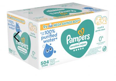 Pampers Sensitive Baby Wipes | 9 x 56 | Dis-Chem