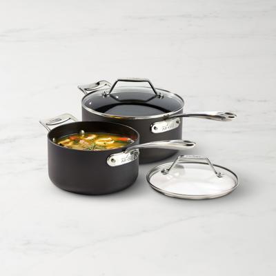 All-Clad Essentials Nonstick Sauce Pans - Set of 2 | Williams Sonoma
