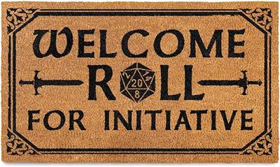Amazon.com: MAINEVENT Roll for Initiative Door Mat Outdoor 30x17 Inch, Roll for Initiative Doormat for Covered Outdoor Area, DND Doormat, DND Welcome