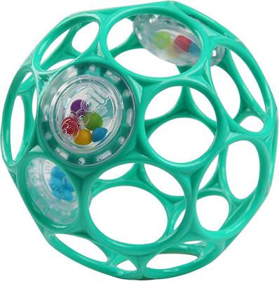Amazon.com : Bright Starts Oball Easy-Grasp Rattle BPA-Free Infant Toy in Teal, Age Newborn and up, 4 Inches : Toys & Games