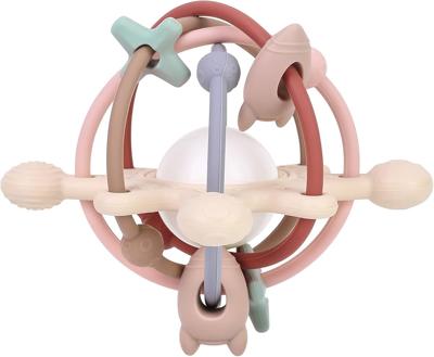 Amazon.com: AULEGE Baby Teething Toy for Babies 3-12 Months, Silicone Baby Teether Toys with Rattle, Rattle Sensory Teether Toy, Baby Chew Toys for Te