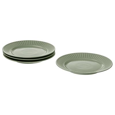 STRIMMIG plate, stoneware pale gray-green, 27 cm (10 ½) - IKEA CA