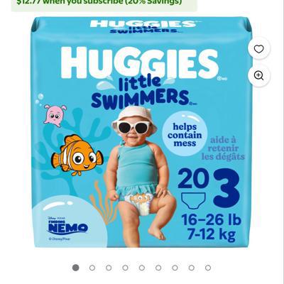 Huggies Little Swimmers Disposable Swim Diapers, Size 3 (16-26 lbs), 20 Ct - Walmart.ca