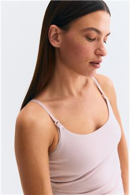Womens Light pink/cream MAMA 3-Pack Nursing Camisole Tops | H&M CA
