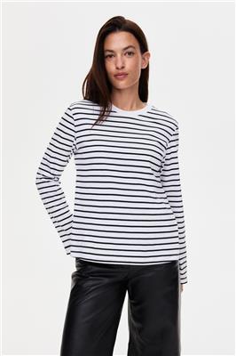Womens White/striped MAMA Cotton Nursing Top | H&M CA