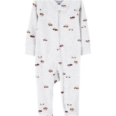 Baby Boy Car 2-Way Zipper Textured Sleeper | Carter’s Oshkosh Canada