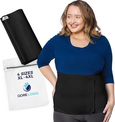 Amazon.com: QORE LOGIQ Plus Size Abdominal Binder Post Surgery - C Section Belly Binder, Postpartum Belly Band, Adjustable 12 Compression Wrap for Sto