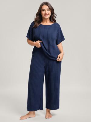 Stretchy Pit Strip Solid Loungewear Set – BloomChic