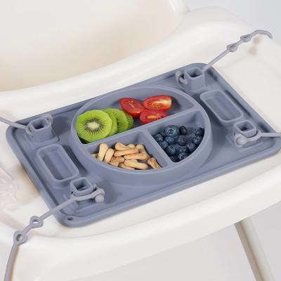Amazon.com: Strong Suction Baby Placemat, STARTURFLYU Silicone Toddler Plate with 4 Toy Straps & Anti-Peel Design, Dishwasher Safe Travel-Friendly Sen