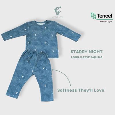 Little Gee Roket Series | Baju Tidur Lengan Panjang TENCEL SNI 1-10 Tahun | Piyama Anak Bayi Lembut Unisex