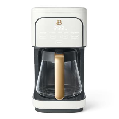 Beautiful 12 Cup Programmable Coffee Maker, White Icing by Drew Barrymore - Walmart.com