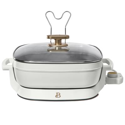 Free Shipping! Beautiful Electric Skillet 5 in 1 Expandable to 7 Qt with Glass Lid Sauté Steam Simmer - Walmart.com