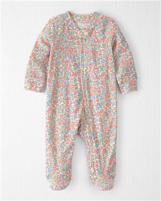 Baby Girl Organic Cotton Sleeper Pyjama in Floral Print | Carter’s Oshkosh Canada