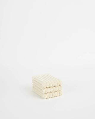 Dylan Australian Cotton Rib 3 Pack Face Washer - Cream | Target Australia