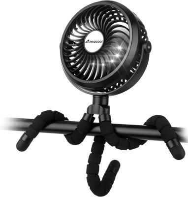 Amazon.com: AMACOOL Battery Operated Stroller Fan, Baby Travel Essentials for Beach Disney, Newborn Boy & Girl Showers Gifts Registry Search, Recharge
