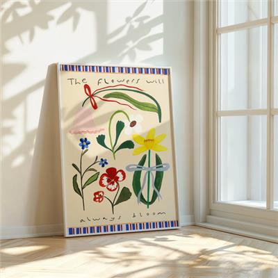 The Flowers Will Always Bloom Hand Painted Art Print
