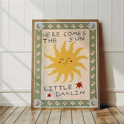 Here Comes the Sun Hand Painted Art Print - Yaya Studio