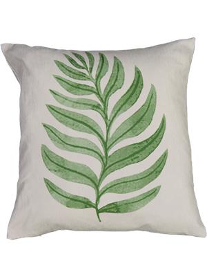 Green Leaf Print Decorative Scatter Cushion 50x50cm – PEP Online