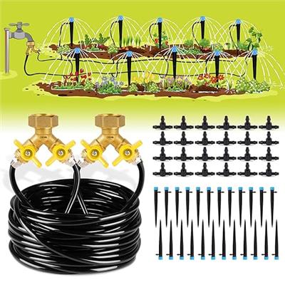 Amazon.com : HIRALIY 50ft Drip Irrigation Kit Plant Watering System 8x5mm Blank Distribution Tubing DIY Automatic Irrigation Equipment Set for Garden