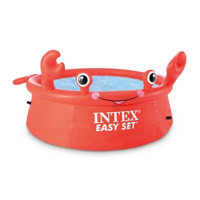 Intex 26100EH Happy Crab Easy Set 6ft x 20in Round Inflatable Ring Kiddie Pool - Walmart.ca