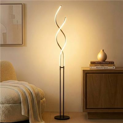 Brightech Embrace 60 in. Industrial 2-Light LED Super Bright Floor Lamp with Built-In 3-Way Dimmer F