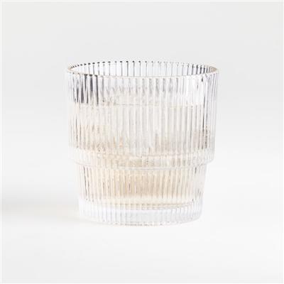 Atwell 16-Oz. Stackable Ribbed Highball Glass   Reviews | Crate and Barrel