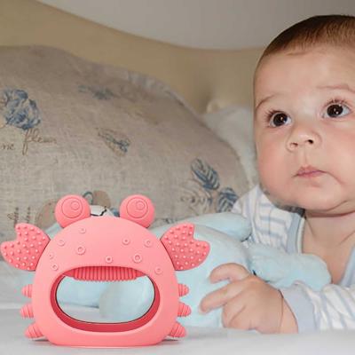 Silicone Teething Hand Aid Thumb Diversion Chew Toy Boilable Gum Comfort Tool Baby Teething Entertainment Education Coloring Book Assessment in Specia