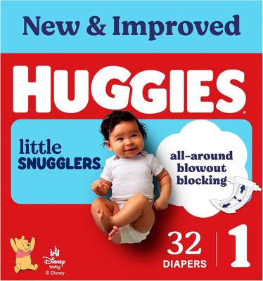 Amazon.com: Huggies Little Snugglers Diapers Size 1, 96 Count : Baby