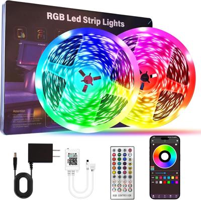Amazon.com: HBOWMDJIA Led Lights for Bedroom 200 FT (2 Rolls 100 FT), with Remote and Application Control RGB Color Changing LED Strip Lights, Music S