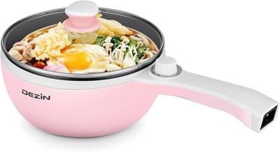 Amazon.com: Dezin Hot Pot Electric Upgraded, Non-Stick Sauté Pan, Rapid Noodles Electric Pot, 1.5L Mini Portable Hot Pot for Steak, Egg, Fried Rice, R