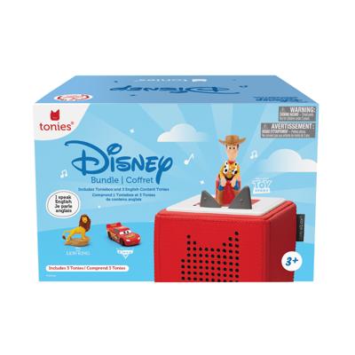 Toniebox Audio Player Bundle includes 3 characters: Toy Story, Lion King, Cars - Listen, Learn and Play with one Huggable box - Red **WALMART EXCLUSIV