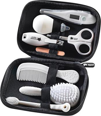 Tommee Tippee Baby Healthcare and Grooming Kit, 9X Essential Newborn Care Items for Home and Travel, Wipe-Clean and Waterproof Travel Case : Amazon.co