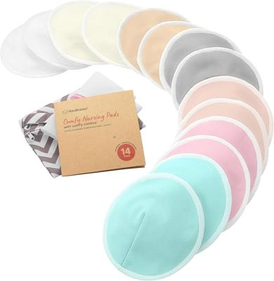 Amazon.com : Organic Nursing Pads - 14 Washable Breast Pads for Breastfeeding, Wash Bag, Viscose Derived from Bamboo Reusable Nipple Covers for Breast
