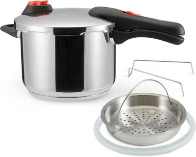 Amazon Basics Stainless Steel Pressure Cooker, 4 litres, Silver : Amazon.co.uk: Home & Kitchen