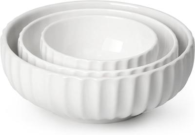 NUTRIUPS Large Serving Bowls, 2.5+1.5+0.7L, Set of 3 Nesting Bowls, 25+20+15cm Bowl for Salad Fruit Pasta : Amazon.co.uk: Home & Kitchen